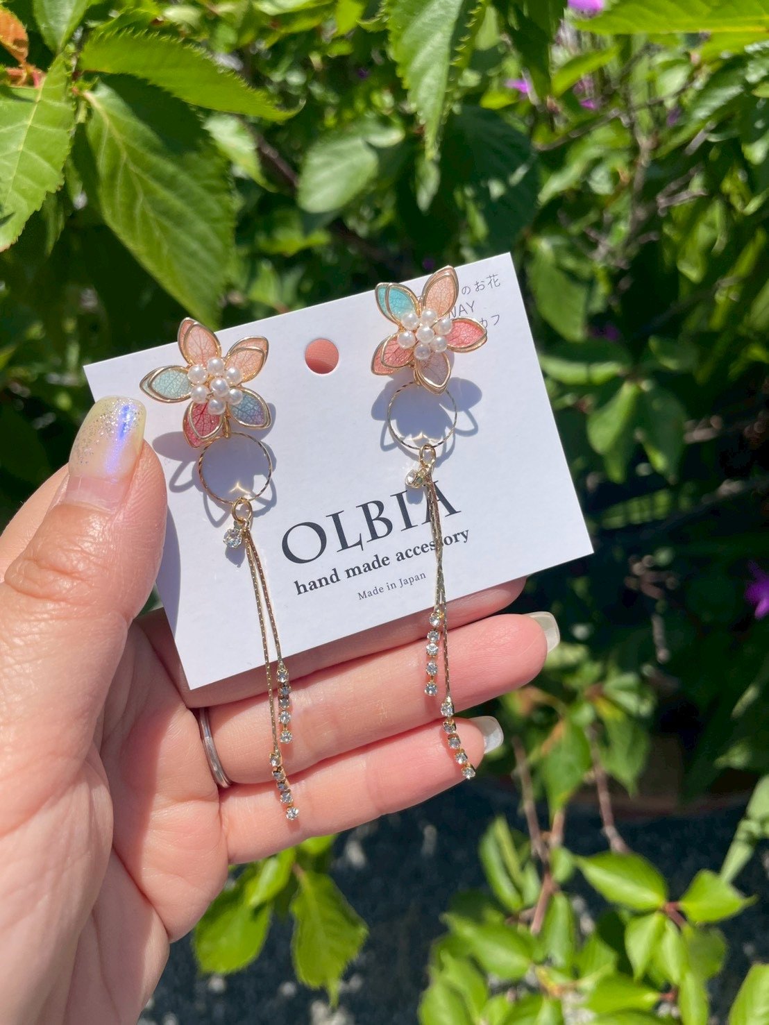 パステルカラーのお花アクセサリー